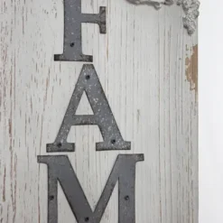 Wall Quotes & Signs-Kirkland's Home Vintage Painted Wood Family Sign Gray