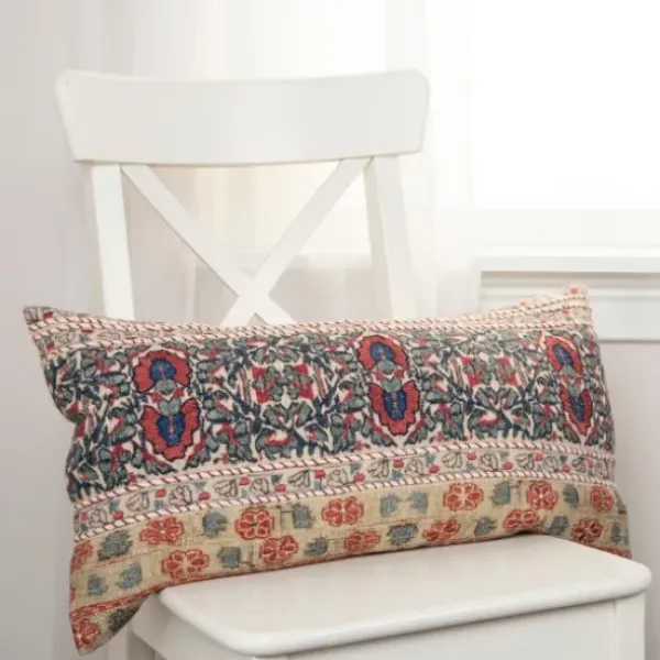 Pillows-Kirkland's Home Vintage Prints Cotton Lumbar Pillow Multi
