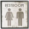 Wall Quotes & Signs-Kirkland's Home Vintage Restroom Sign Framed Wall Plaque Brown