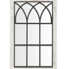 Decorative Mirrors-Kirkland's Home Vista Arched Windowpane Mirror, 24X37.5 In. Ivory