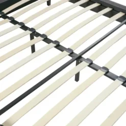 Beds & Headboards-Kirkland's Home Viv Charcoal Diamond Tufted Queen Bed Frame Gray