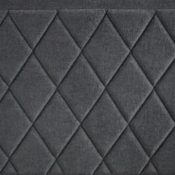 Beds & Headboards-Kirkland's Home Viv Charcoal Diamond Tufted Full Bed Frame Gray