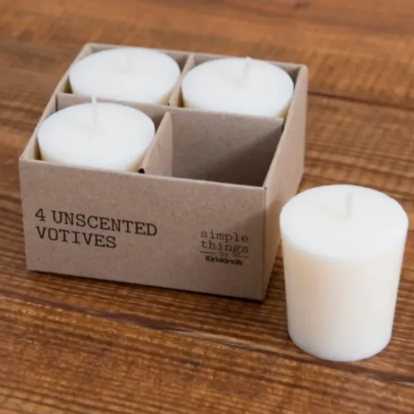 Candles-Kirkland's Home Votive Candles, Set Of 4 Ivory