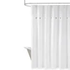 Shower Curtains-Kirkland's Home Waffle Cotton Blend Shower Curtain Ivory