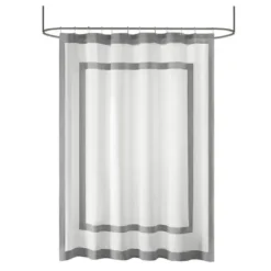 Shower Curtains-Kirkland's Home Waffle Weave Cotton Shower Curtain White