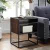 Accent & End Tables-Kirkland's Home Walnut And Metal Mid-Century Modern Accent Table