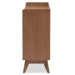 Dressers & Chests-Kirkland's Home Walnut And White Mid-Century Modern Dresser