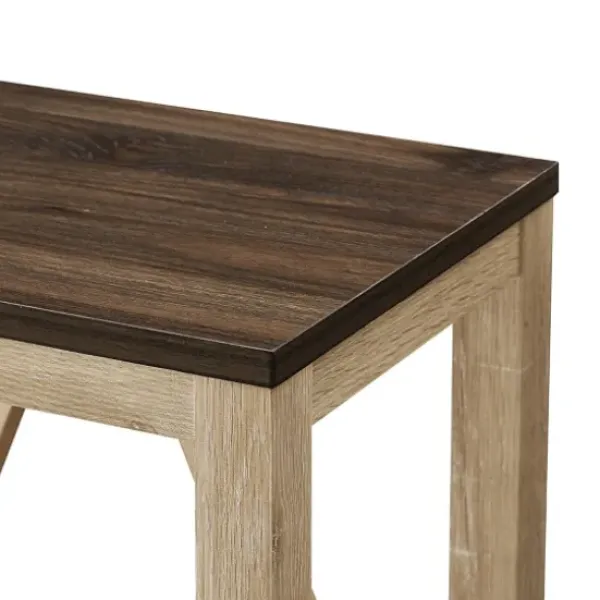 Accent & End Tables-Kirkland's Home Walnut And White Oak Narrow Frame Accent Table Brown