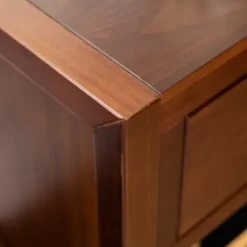 Nightstands-Kirkland's Home Walnut Classic 1-Drawer Nightstand Brown