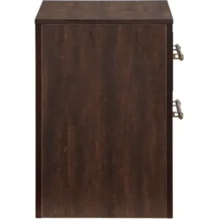 Nightstands-Kirkland's Home Walnut 2-Drawer Wood Nightstand Brown