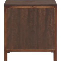 Nightstands-Kirkland's Home Walnut 2-Drawer Wood Nightstand Brown