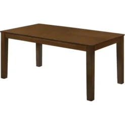 Dining Tables-Kirkland's Home Walnut Finish Chevron Inlay Dining Table Brown