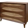 Dressers & Chests-Kirkland's Home Walnut Kylie 3-Drawer Chest Brown