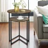 Accent & End Tables-Kirkland's Home Walnut Nesting V-Leg Accent Tables, Set Of 2 Brown