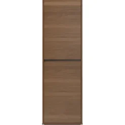 Bookshelves-Kirkland's Home Walnut Wood 2-Door Modern Bookshelf