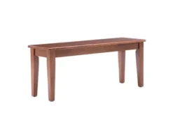 Dining Chairs-Kirkland's Home Walnut Wooden Dining Bench Brown
