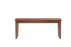 Dining Chairs-Kirkland's Home Walnut Wooden Dining Bench Brown