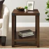 Accent & End Tables-Kirkland's Home Walnut X-Frame Rustic Wood Accent Table Brown