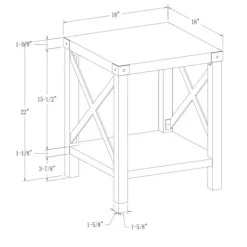 Accent & End Tables-Kirkland's Home Walnut X-Frame Rustic Wood Accent Table Brown