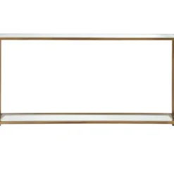 Entryway Furniture-Kirkland's Home Warm En Mirrored Top Console Table Gold