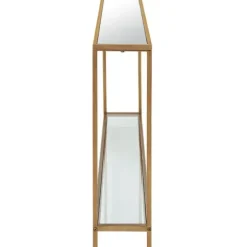 Entryway Furniture-Kirkland's Home Warm En Mirrored Top Console Table Gold