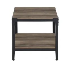 Accent & End Tables-Kirkland's Home Wash Angle Iron Accent Tables, Set Of 2 Gray