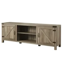 Tv Stands & Media Consoles-Kirkland's Home Wash Barn Door Tv Stand Gray