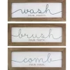 Wall Quotes & Signs-Kirkland's Home Wash Brush Comb Framed Wall Plaques, Set Of 3 Multi