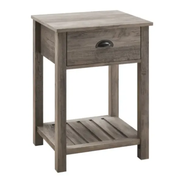 Accent & End Tables-Kirkland's Home Wash Country Accent Table Gray