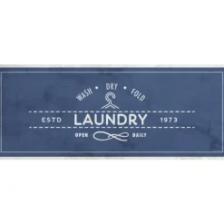 Kitchen & Floor Mats-Kirkland's Home Wash Dry Fold Floor Mat, 24X60 Blue