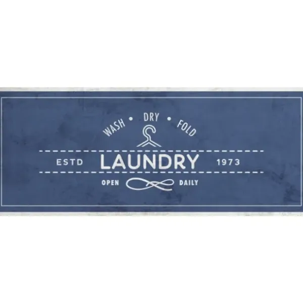 Kitchen & Floor Mats-Kirkland's Home Wash Dry Fold Floor Mat, 24X60 Blue