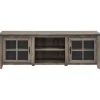 Tv Stands & Media Consoles-Kirkland's Home Wash Glass Door Tv Stand Gray