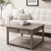 Coffee Tables-Kirkland's Home Wash Square Coffee Table Gray