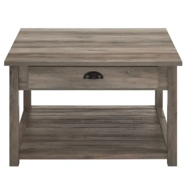 Coffee Tables-Kirkland's Home Wash Square Coffee Table Gray