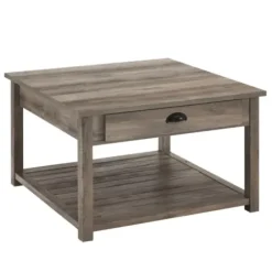 Coffee Tables-Kirkland's Home Wash Square Coffee Table Gray