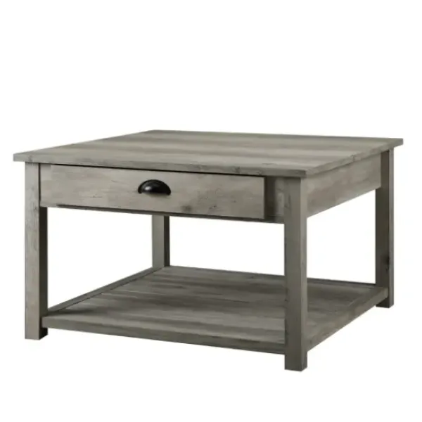 Coffee Tables-Kirkland's Home Wash Square Coffee Table Gray