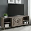 Tv Stands & Media Consoles-Kirkland's Home Wash Wood Helix Open Shelf Tv Stand Gray