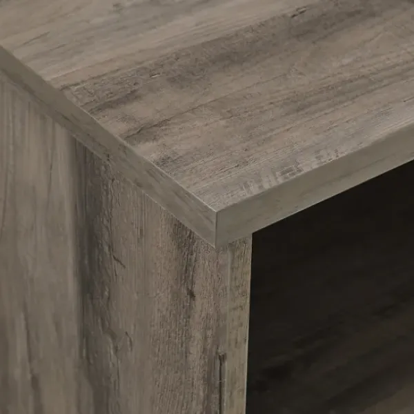 Tv Stands & Media Consoles-Kirkland's Home Wash Wood Helix Open Shelf Tv Stand Gray