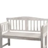 Benches & Ottomans-Kirkland's Home Washed Arched Wood Bench White