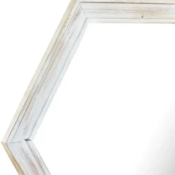 Decorative Mirrors-Kirkland's Home Washed Hexagon Frame Mirror White