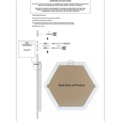 Decorative Mirrors-Kirkland's Home Washed Hexagon Frame Mirror White