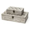 Baskets & Boxes-Kirkland's Home Washed Wood Boxes, Set Of 2 White