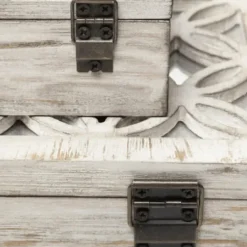 Baskets & Boxes-Kirkland's Home Washed Wood Boxes, Set Of 2 White