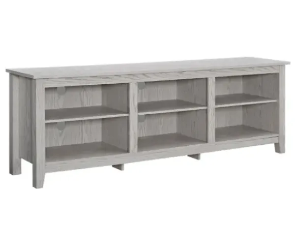 Tv Stands & Media Consoles-Kirkland's Home Washed Wood Tv Stand, 70 In. White