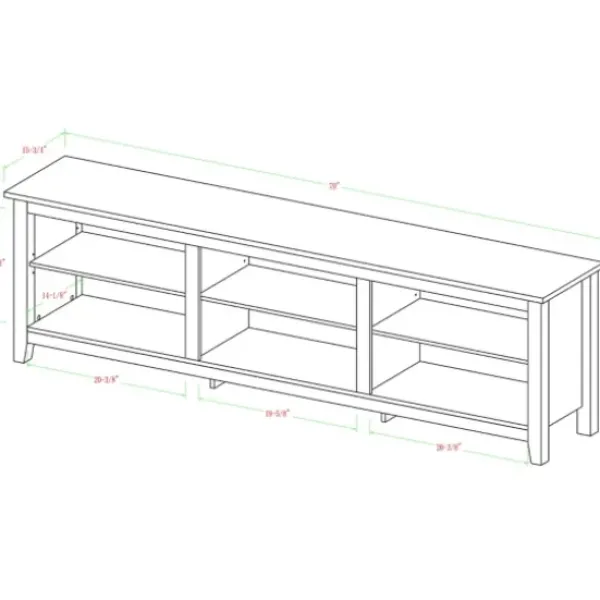 Tv Stands & Media Consoles-Kirkland's Home Washed Wood Tv Stand, 70 In. White