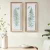 Framed Art-Kirkland's Home Watercolor Ferns 2-Pc. Framed Wall Art Green/White/Brown