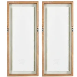 Framed Art-Kirkland's Home Watercolor Ferns 2-Pc. Framed Wall Art Green/White/Brown