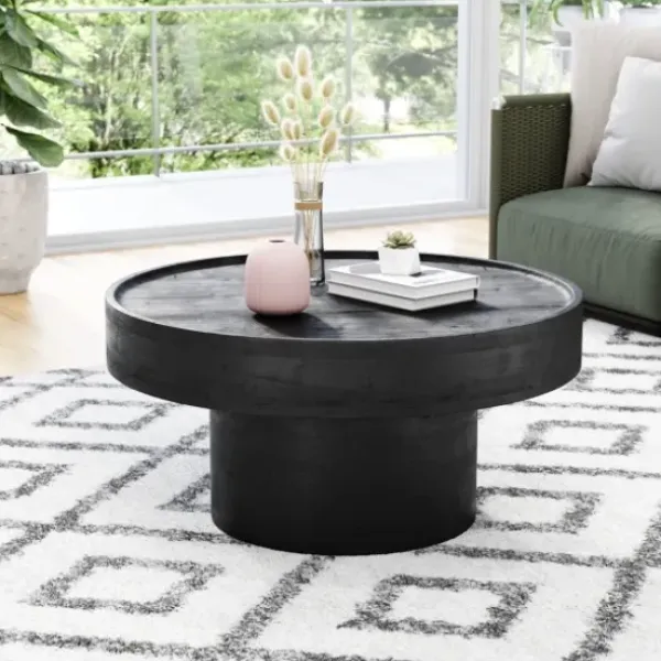 Coffee Tables-Kirkland's Home Watson Wood Coffee Table Black