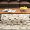 Coffee Tables-Kirkland's Home Weather Fir Wood And Hairpin Legs Coffee Table