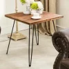 Accent & End Tables-Kirkland's Home Weather Fir Wood And Hairpin Legs Accent Table